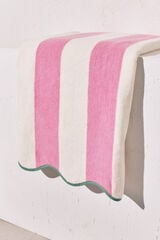 Women'secret Toalla estampado de rayas de 100% algod&oacute;n rosa