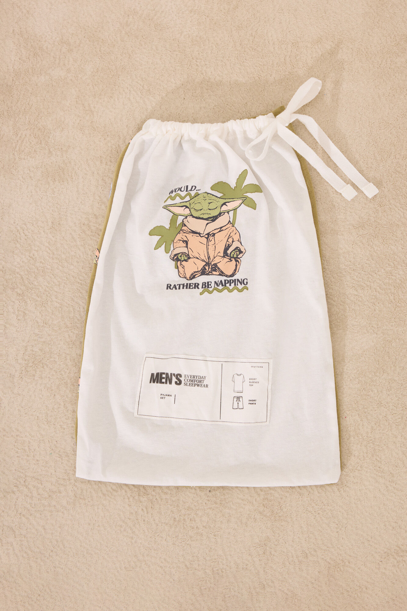 Women'secret Pijama short de algod&oacute;n de Yoda gris gris