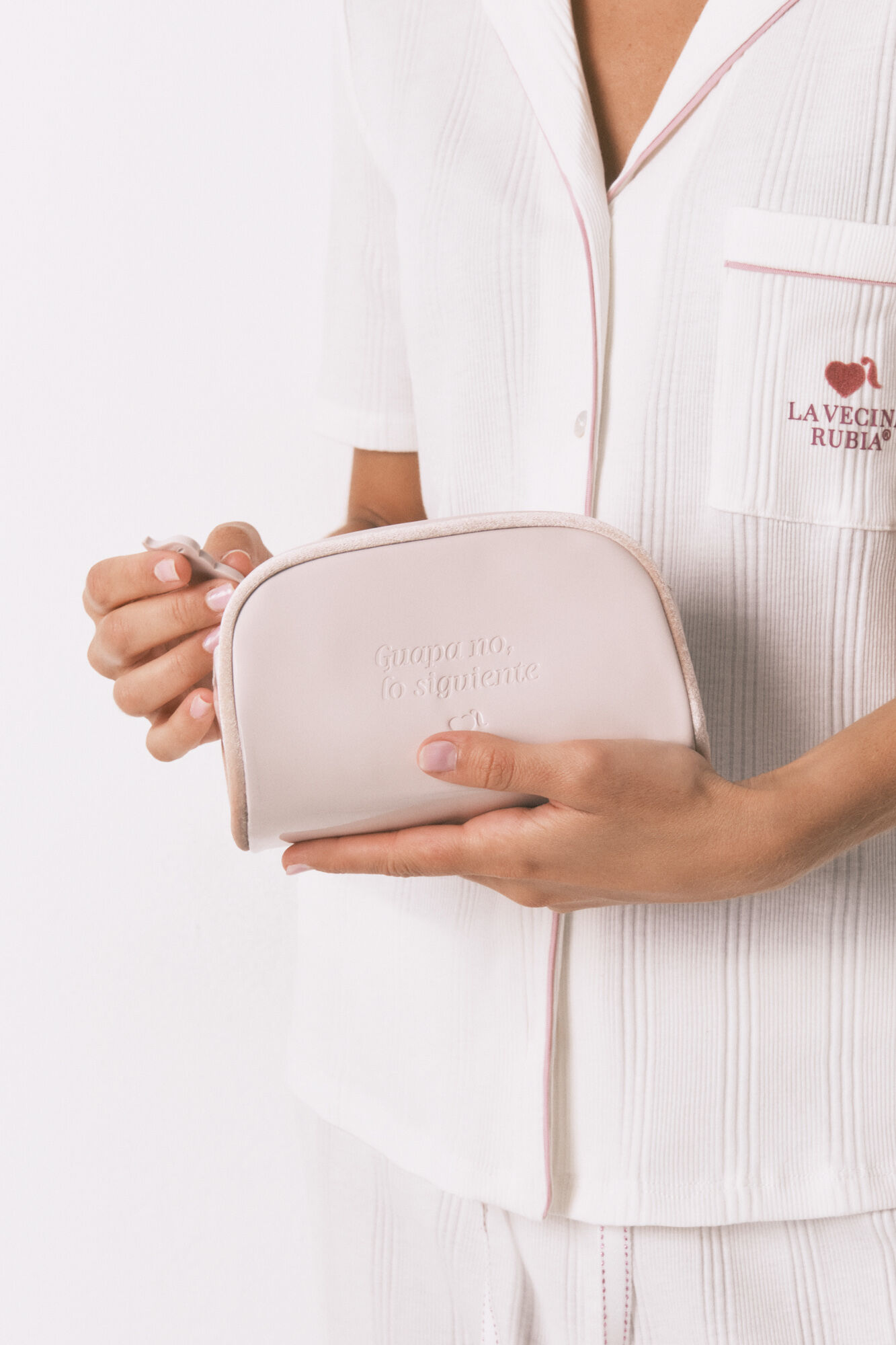 Women'secret Neceser peque&ntilde;o charol blanca rosa