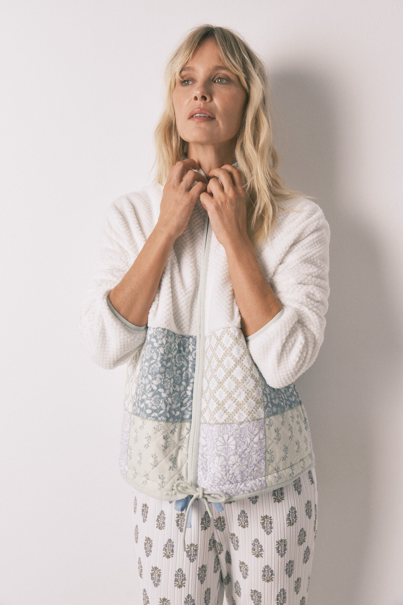 Women'secret Bata corta borrego patchwork