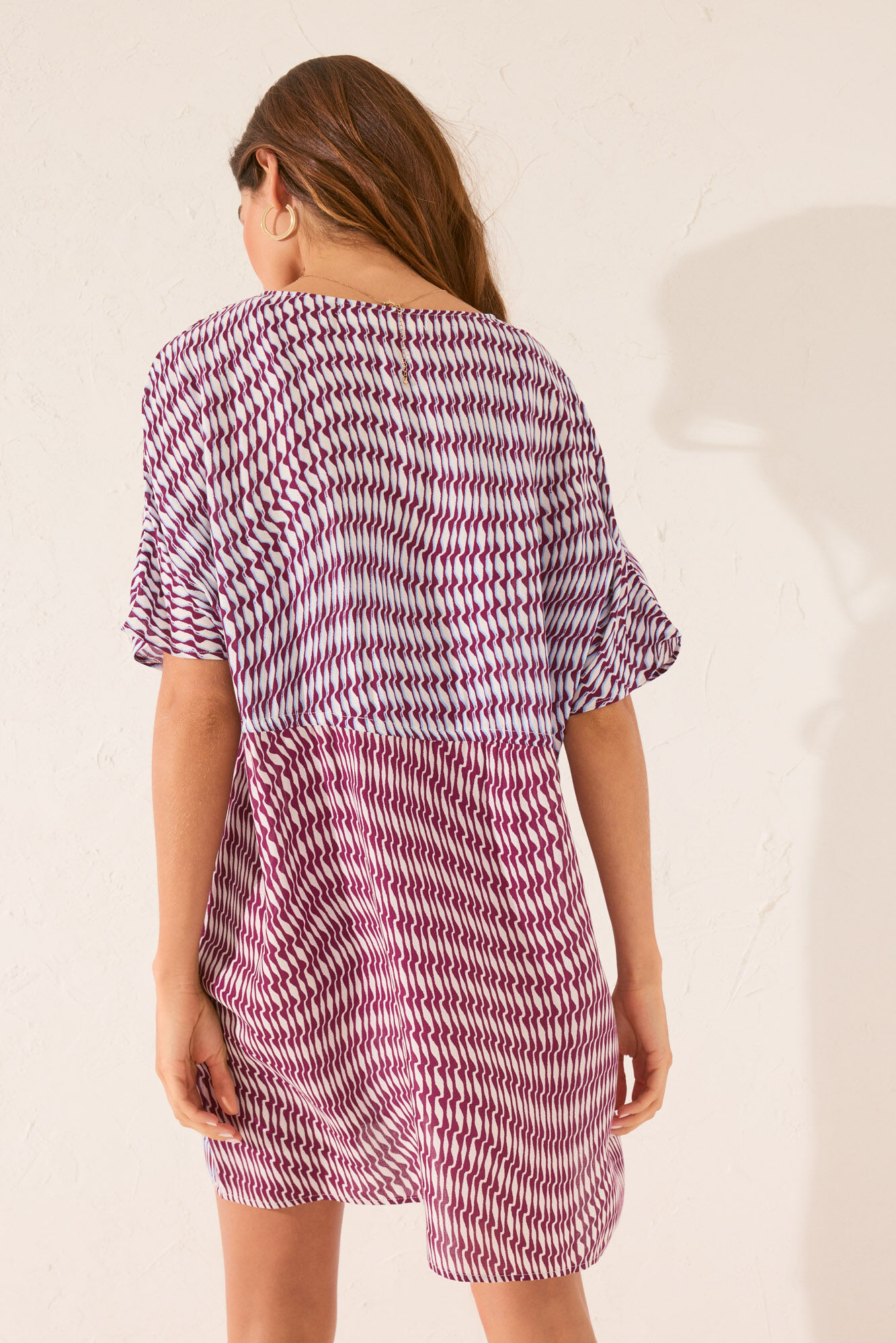 Women'secret T&uacute;nica de crep&eacute; de viscosa con estampado multicolor estampado