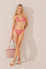 Women'secret Panty de bikini brasileña de cuadros rojos rojo