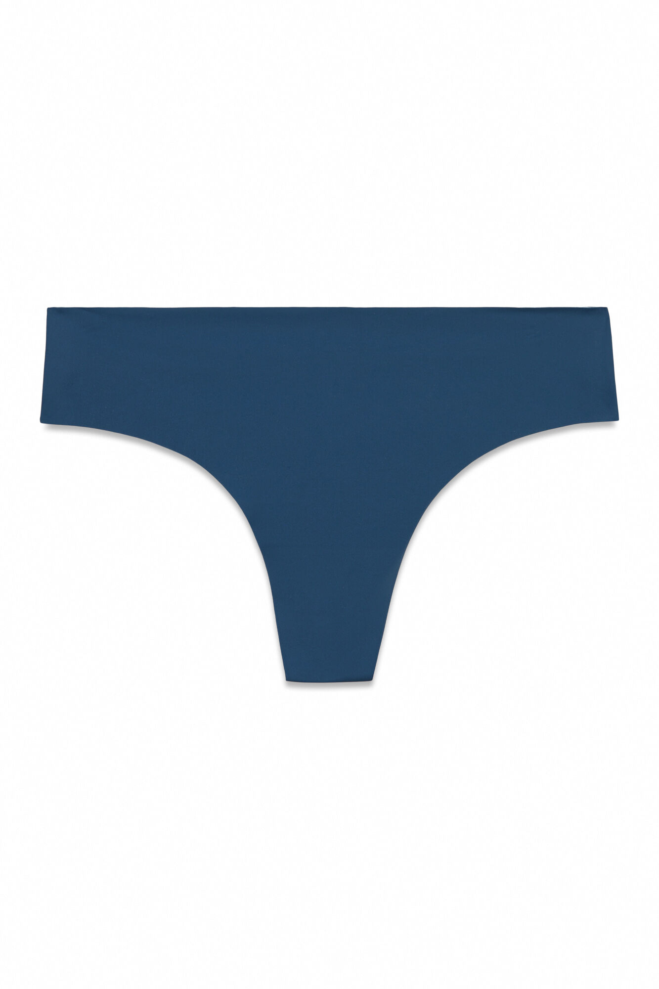 Women'secret Tanga corte limpio de microfibra azul azul