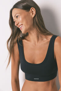 Women'secret LOVELY top reversible sin costuras costuras en negro