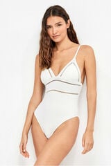 Gisela Traje de ba&ntilde;o triangular con relleno extra&iacute;ble marfil