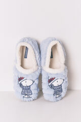 Women'secret Pantuflas para casa de bota baja de Snoopy azul