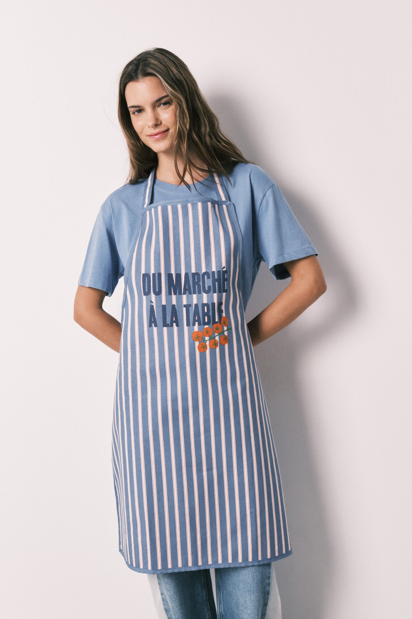 Women'secret Delantal de algod&oacute;n estampado de rayas