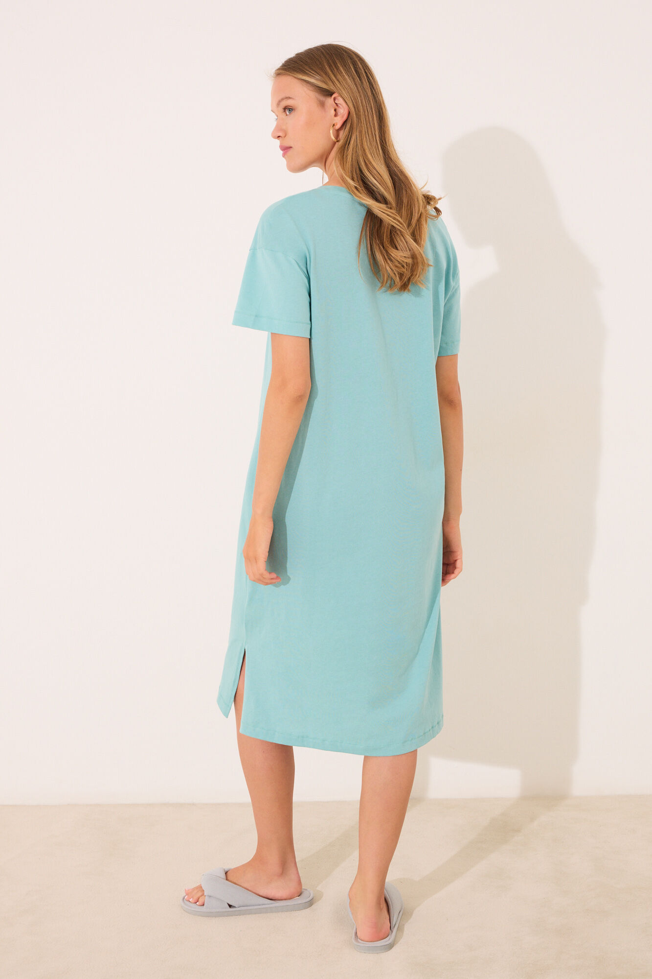 Women'secret Camis&oacute;n largo 100% algod&oacute;n Sebastian verde