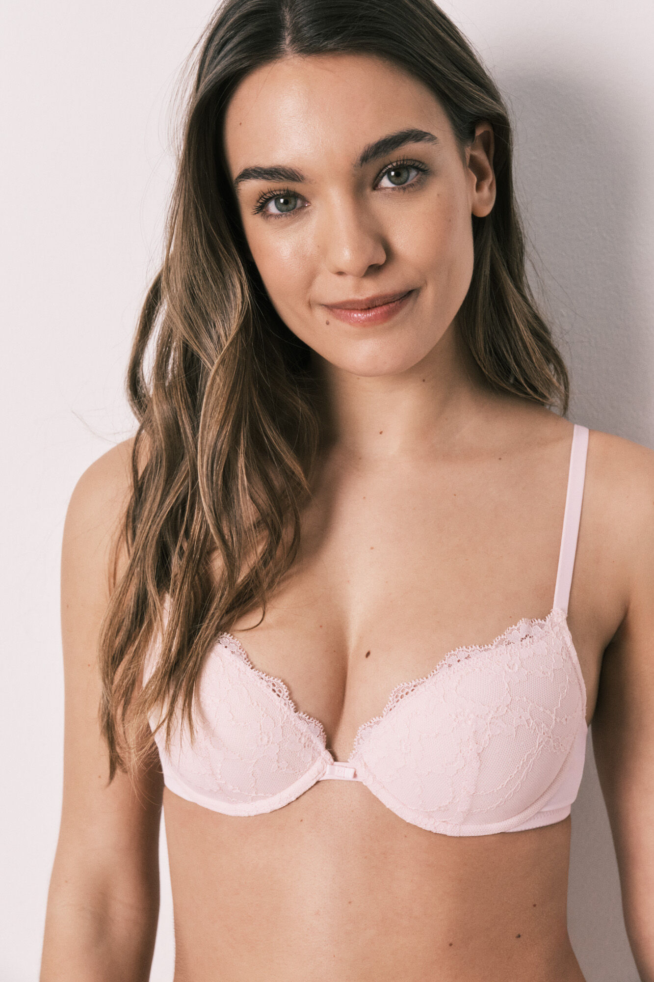 Women'secret Brasier cl&aacute;sico con relleno de encaje rosa BEAUTIFUL fucsia