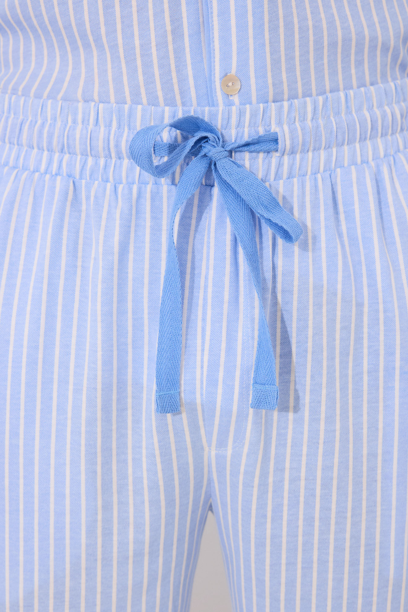 Women'secret Pijama camisera de algod&oacute;n de rayas azules para hombre estampado