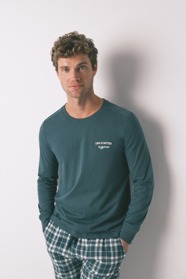 Women'secret pijama larga verde