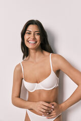 Women'secret Brasier cl&aacute;sico con relleno de algod&oacute;n blanco BEAUTIFUL marfil