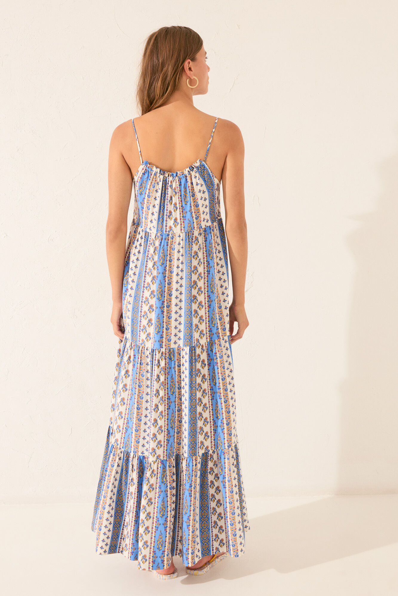 Women'secret Vestido con borde de viscosa multicolor estampado