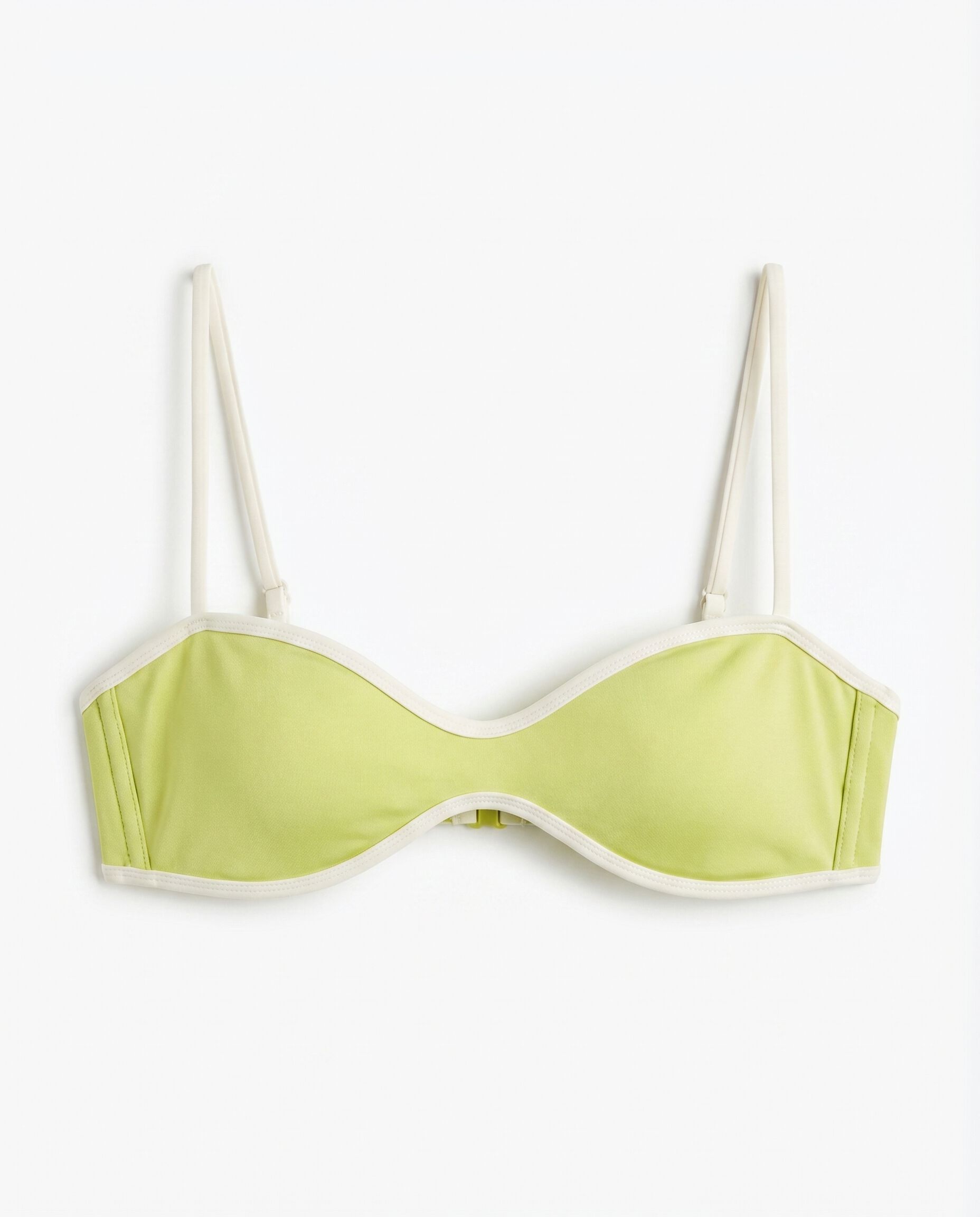 Women'secret Top de bikini horizontal verde semibrillante amarillo