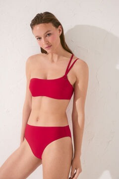 Womensecret Panty de bikini moldeador de cintura alta roja rojo