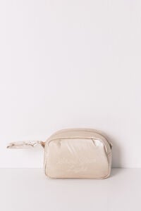 Women'secret Pequeño neceser acolchado de color rosa satinado 