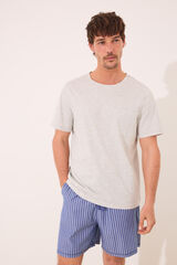 Women'secret Pijama short de algod&oacute;n gris oscuro gris