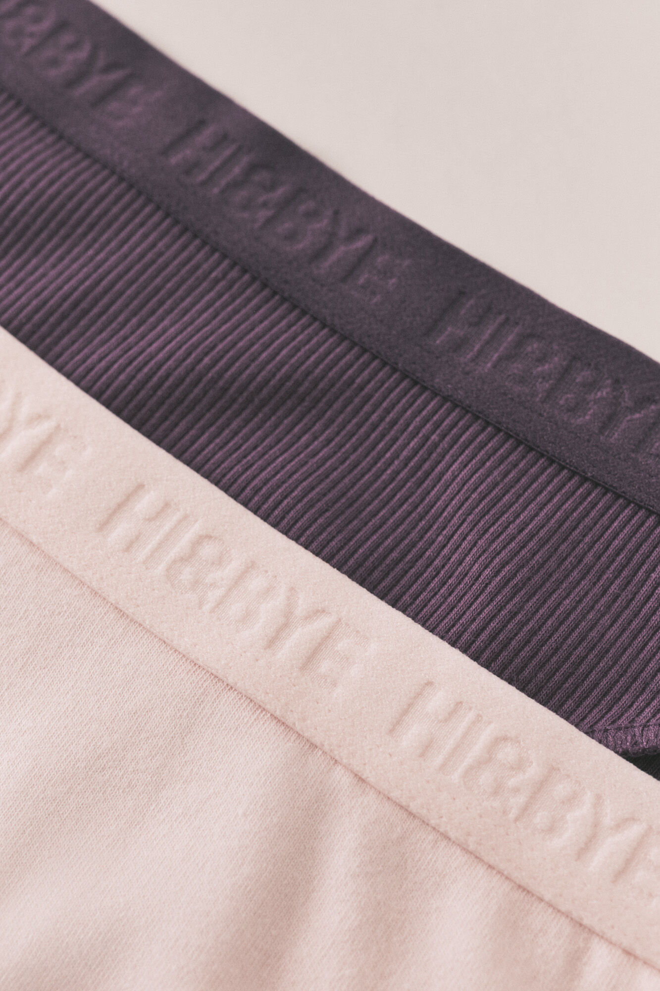 HI&BYE Pack de 3 panties brasile&ntilde;as morado, blanco y rosa blanco