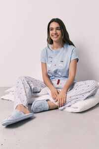 Women'secret Pijama larga manga corta de algod&oacute;n Mickey