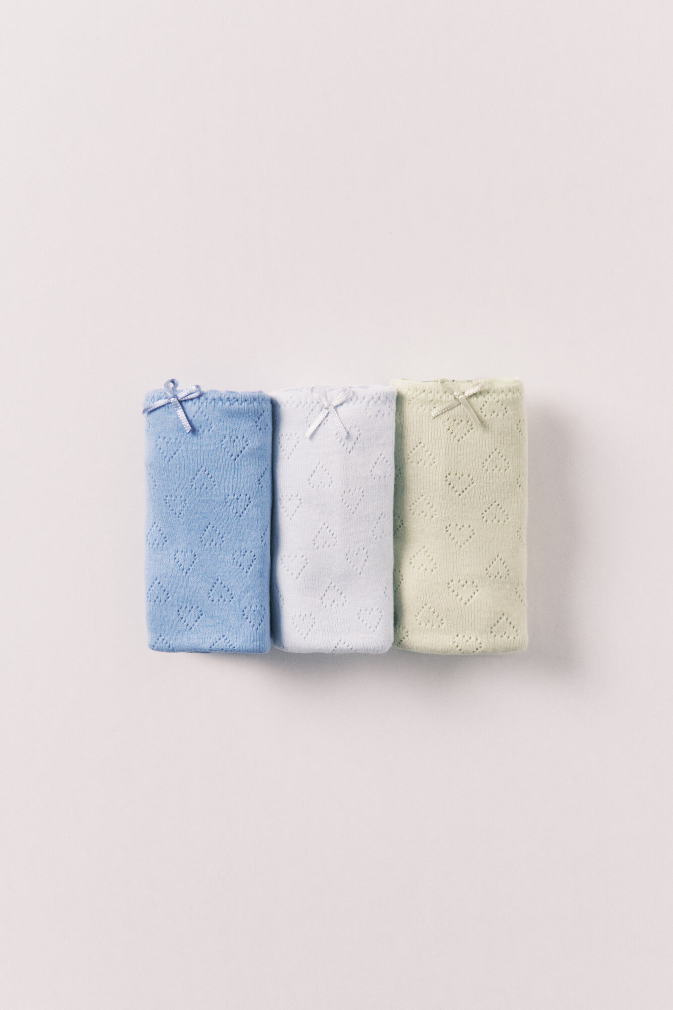 Women'secret Pack 3 panties cl&aacute;sicas de algod&oacute;n con corazones