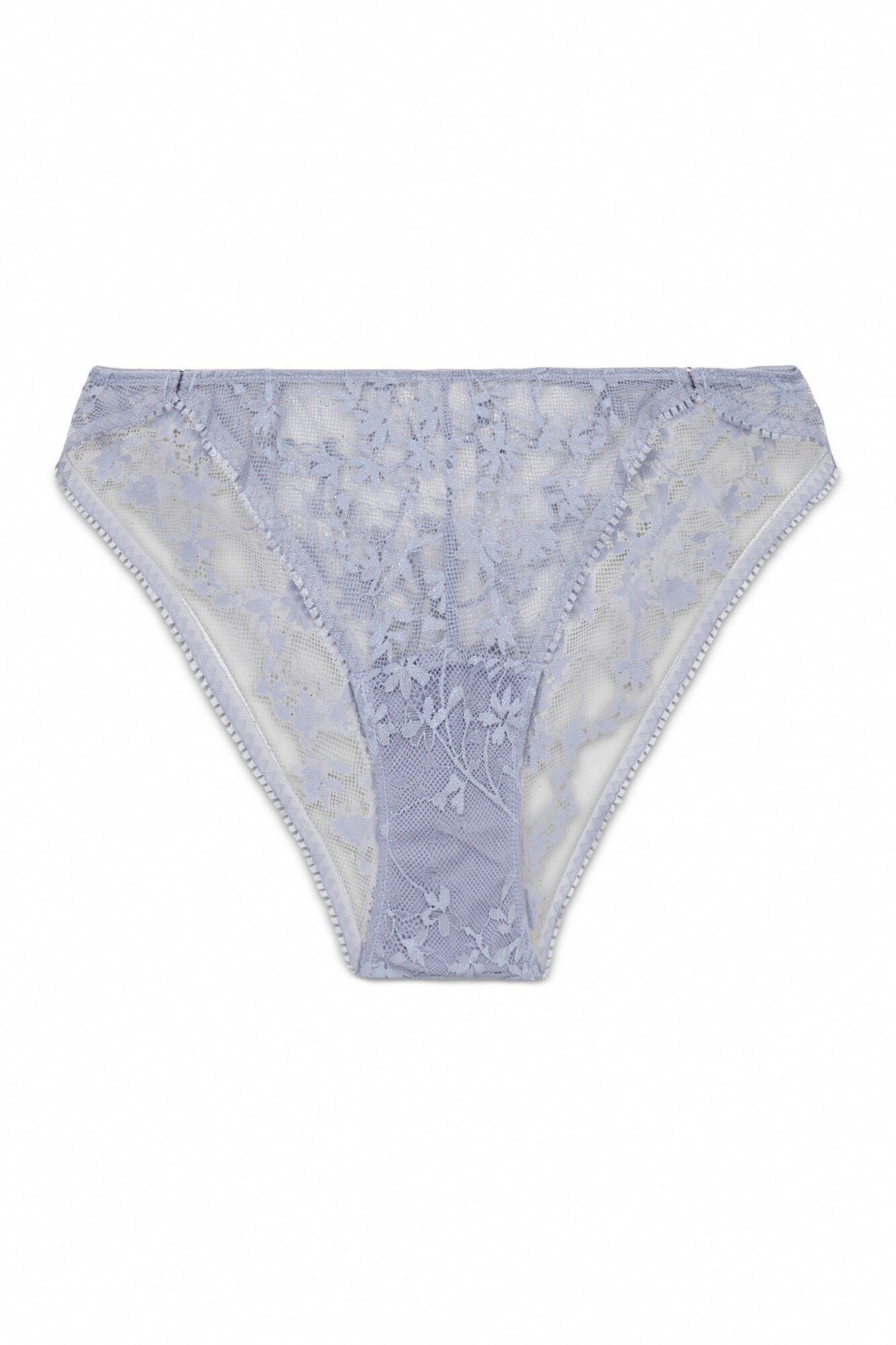 Women'secret Panty cl&aacute;sica de encaje de lurex azul azul