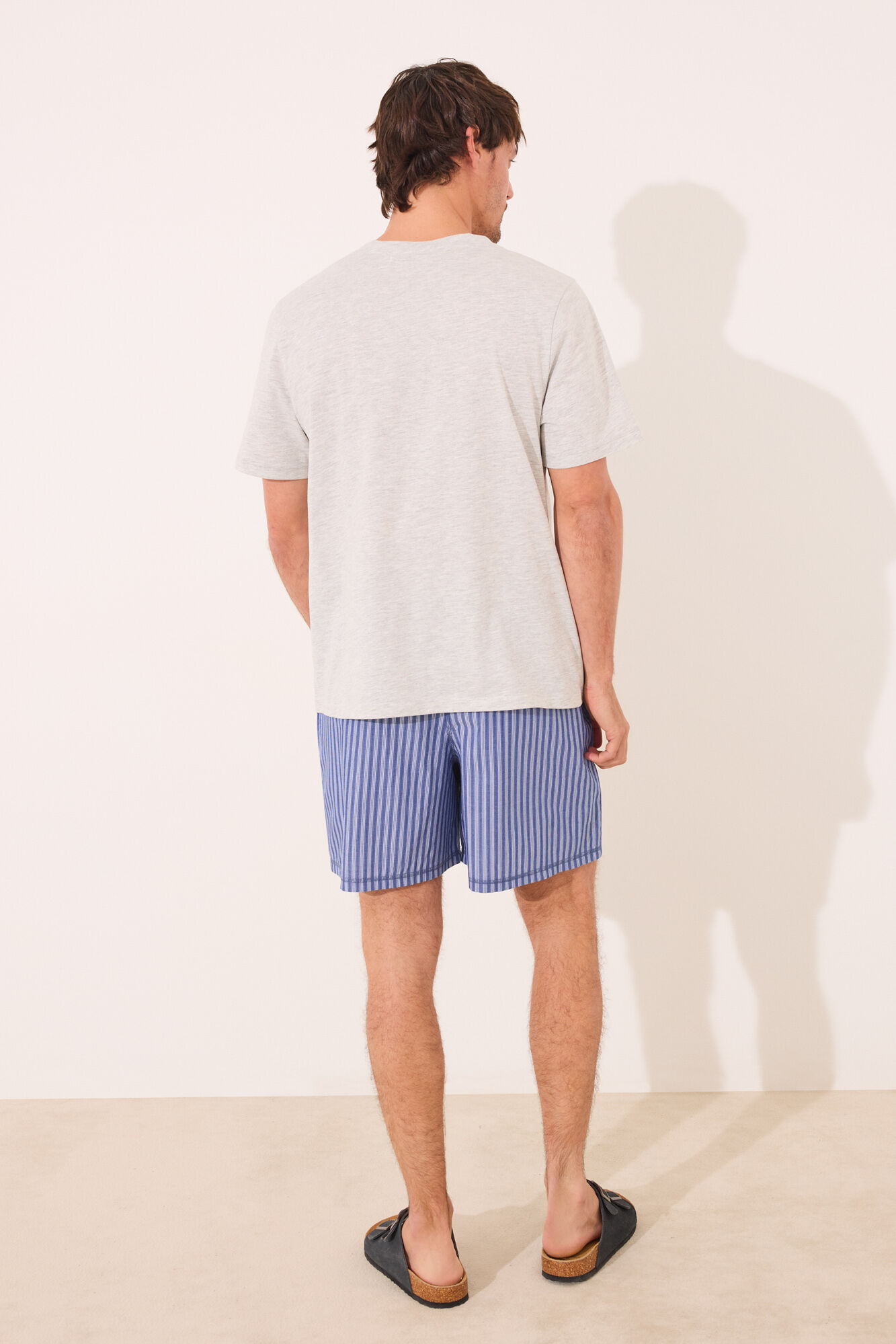 Women'secret Pijama short de algod&oacute;n gris oscuro gris