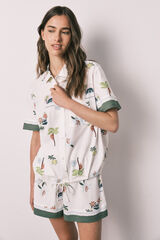 Women'secret Pijama corta camisera Little Miss&trade; marfil
