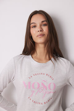 Womensecret Pijama 100% algodón La Vecina Rubia gris