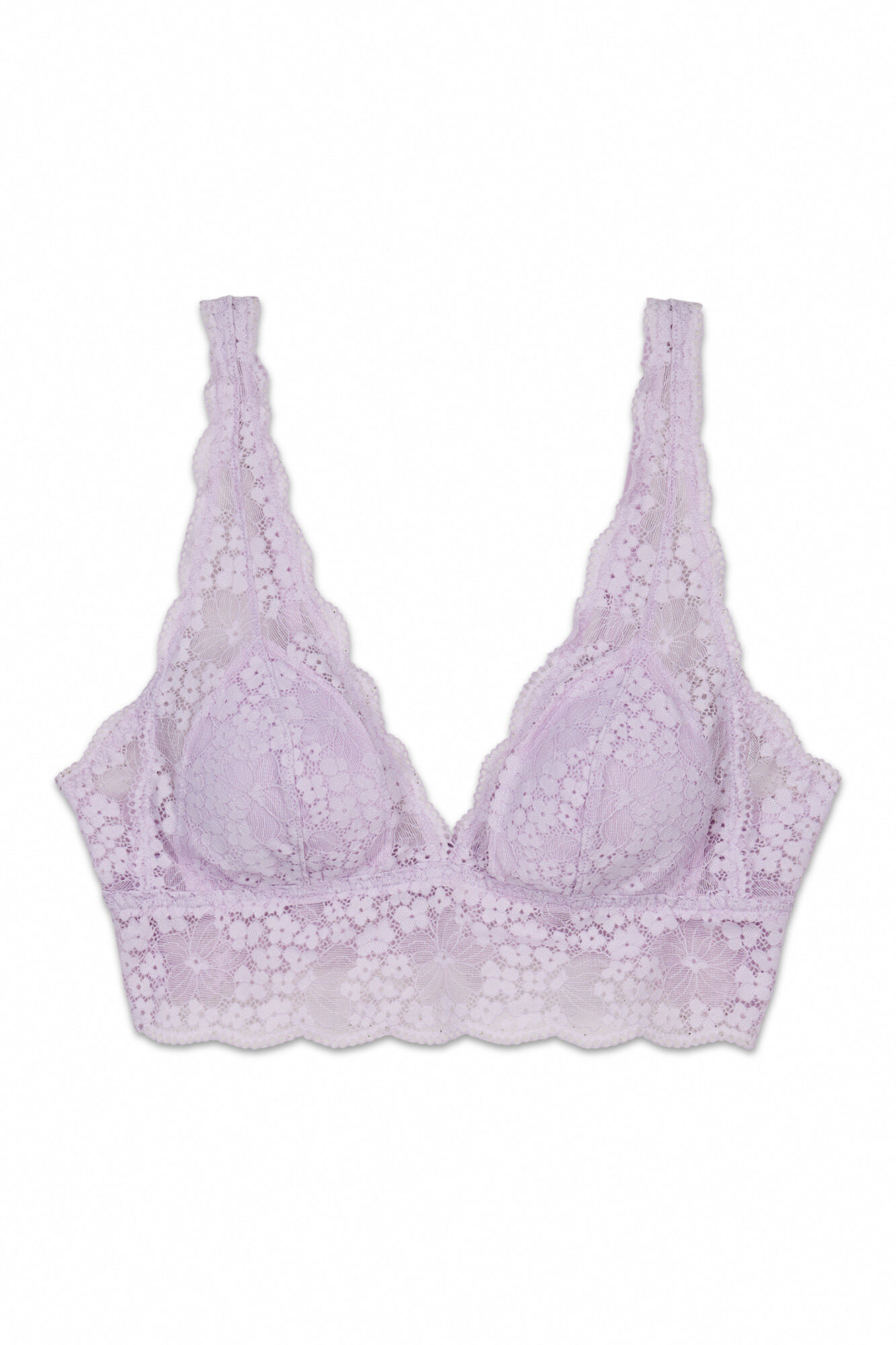 Women'secret Brasier bralette halter de encaje lila morado/lila