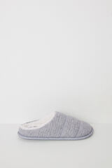Womensecret Pantuflas para casa cerradas con relleno color marfil azul