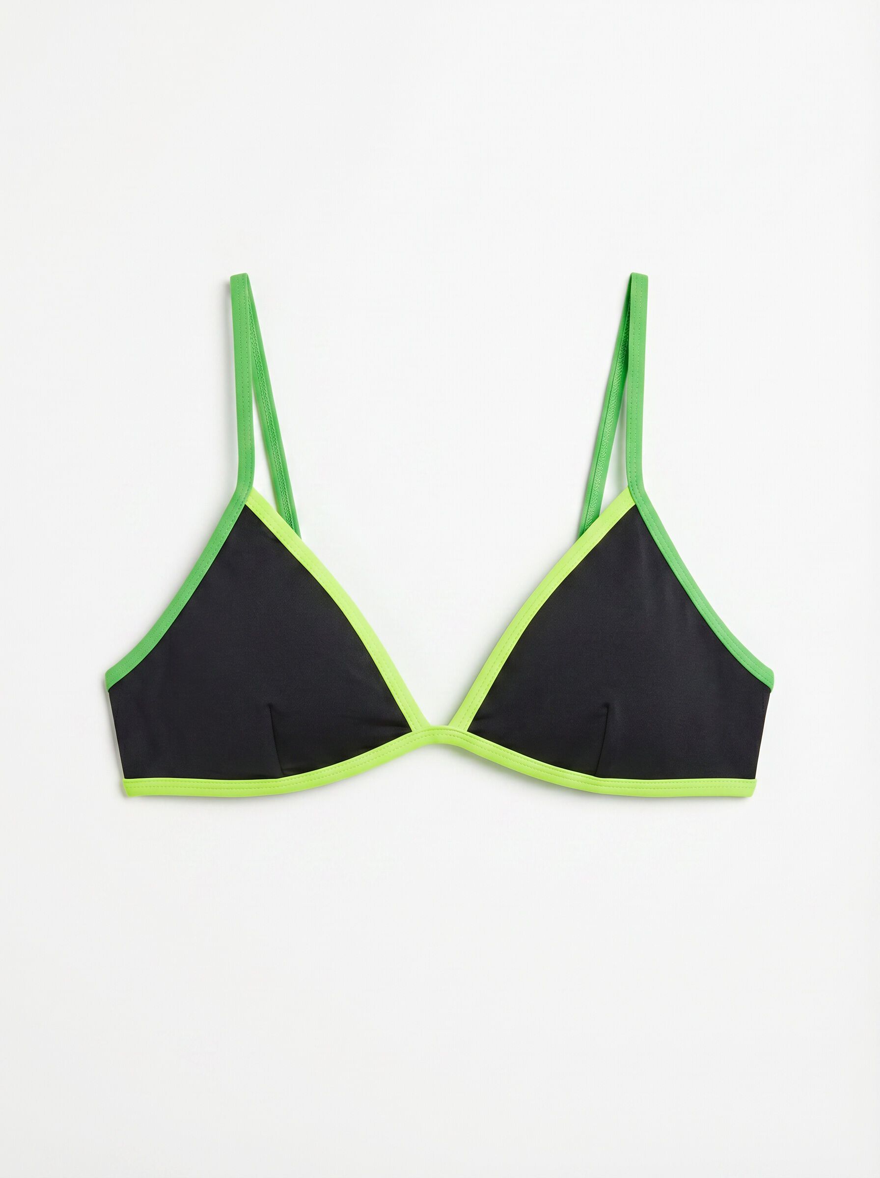 HI&BYE Top de bikini triangular fijo negro negro