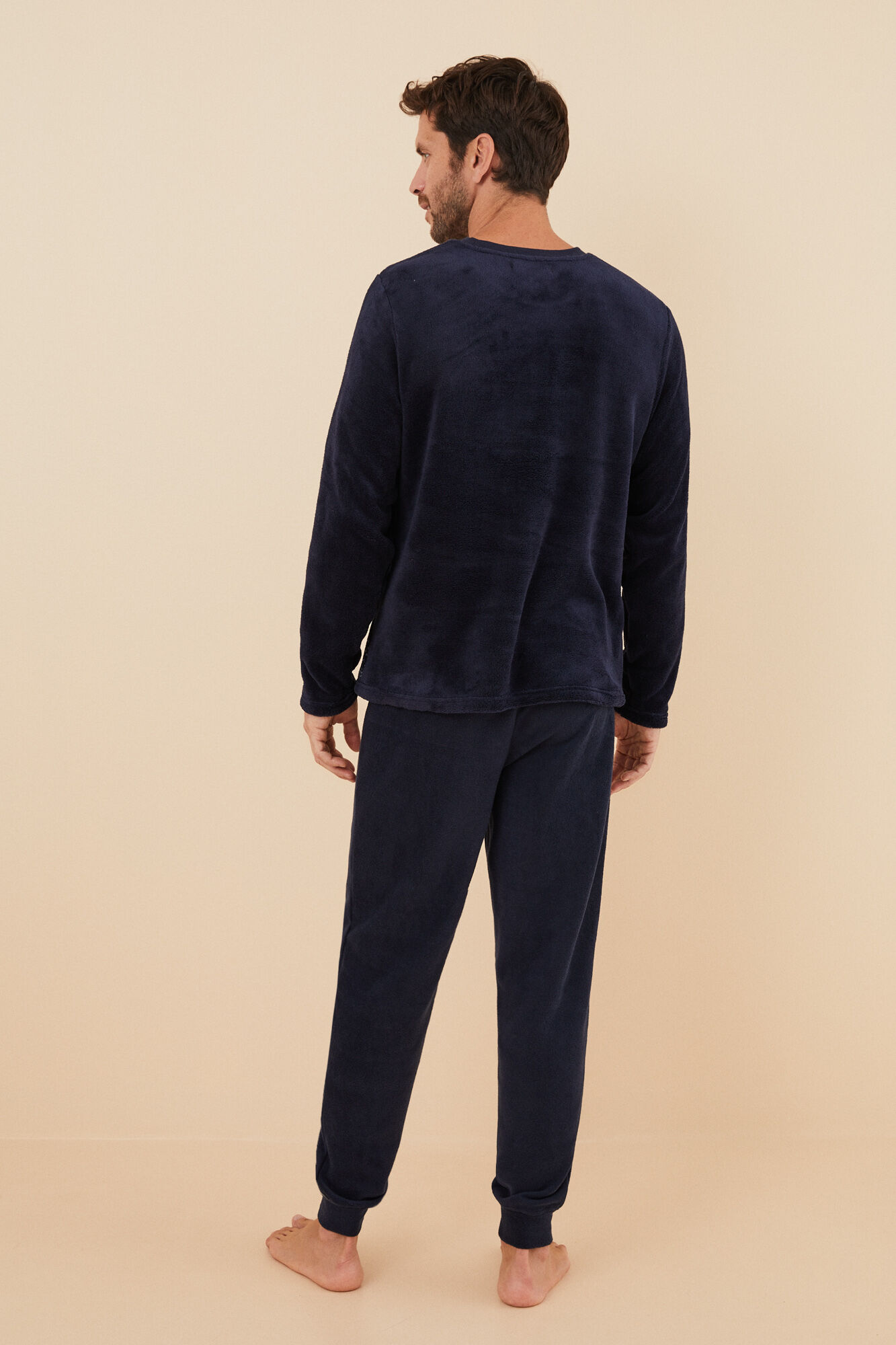 Pijamas Para Hombre Polar Pantalones Holgados Hombre Diez Pijamas