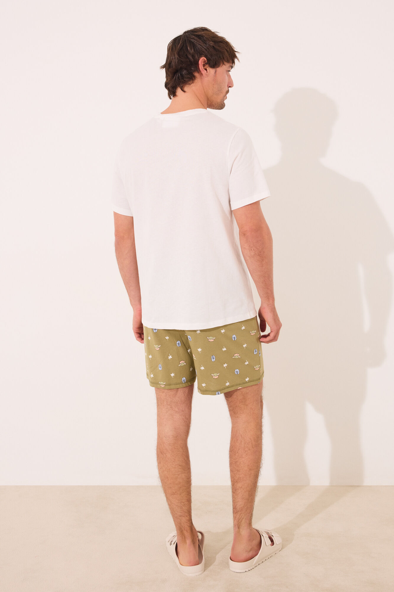 Women'secret Pijama short de algod&oacute;n de Yoda gris gris