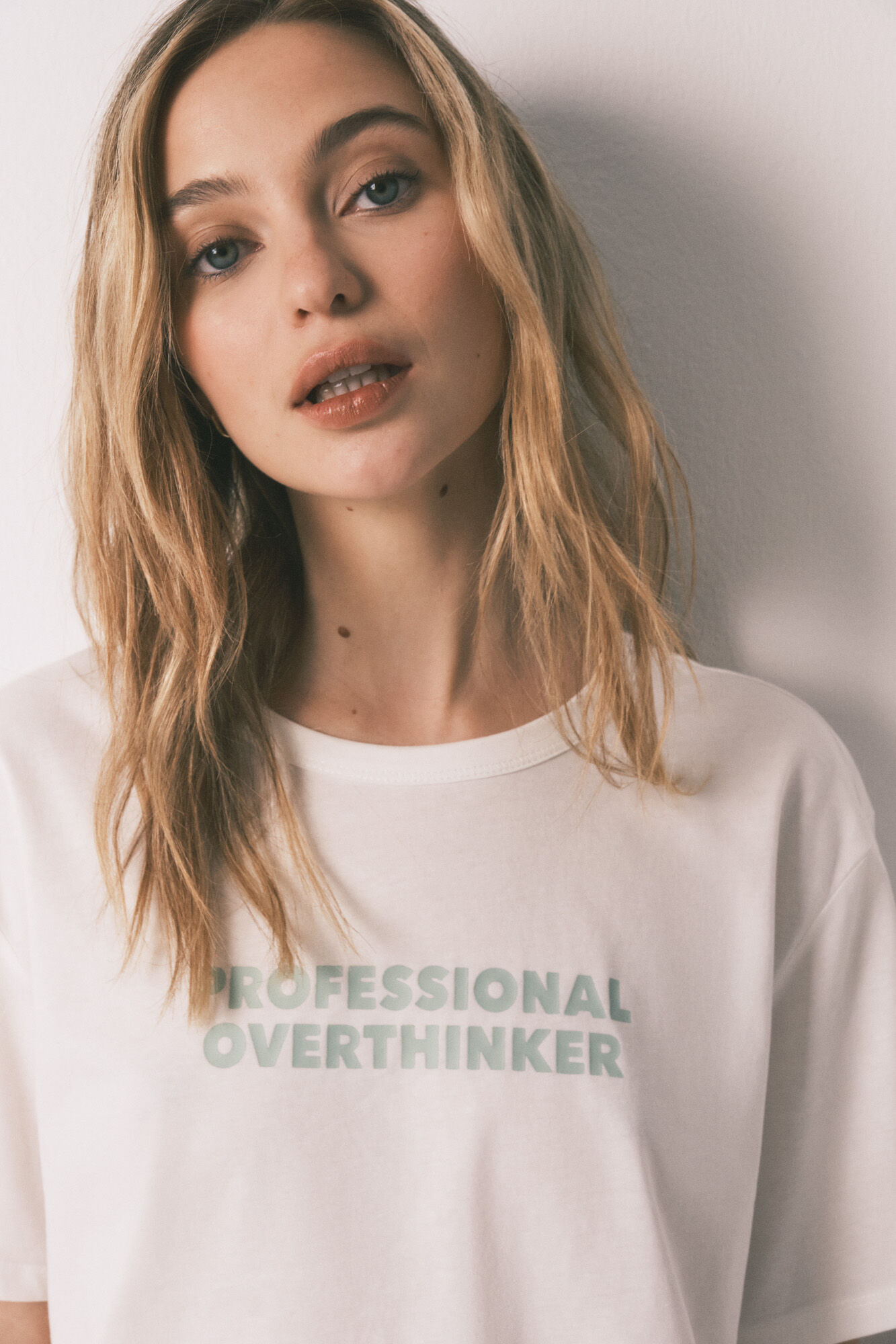 HI&BYE Pijama larga estampado de rayas 100% algod&oacute;n azul marfil