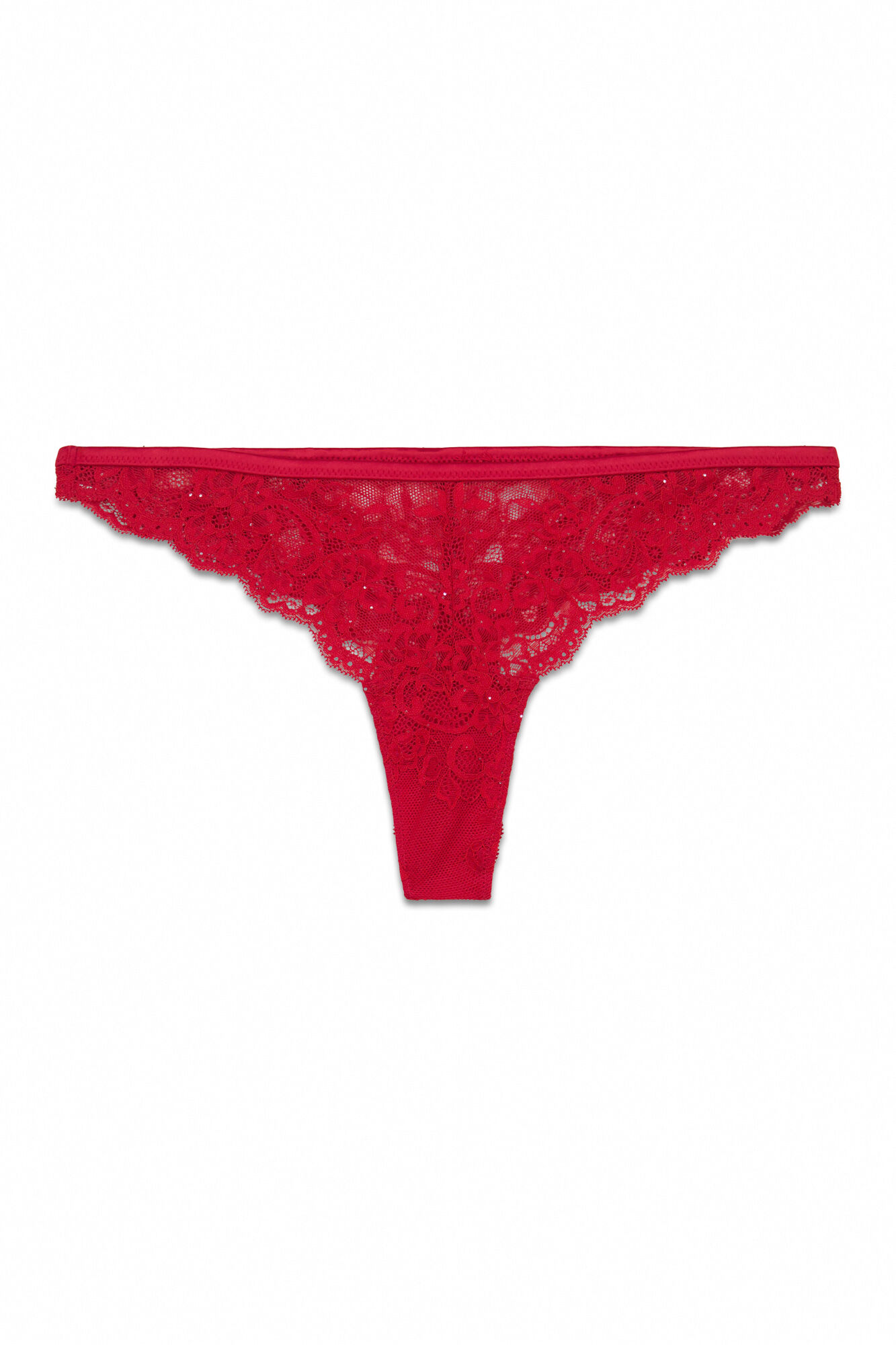 Women'secret Panty brasile&ntilde;o encaje rojo brillante rojo