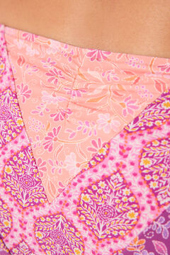 Womensecret Panty de bikini clásica con estampado floral rosa rosa