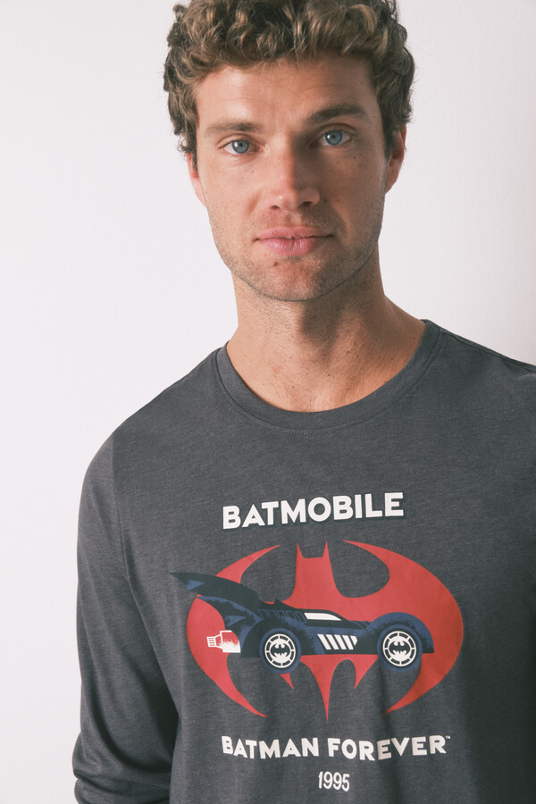 Women'secret Pijama larga algodón Batman gris gris