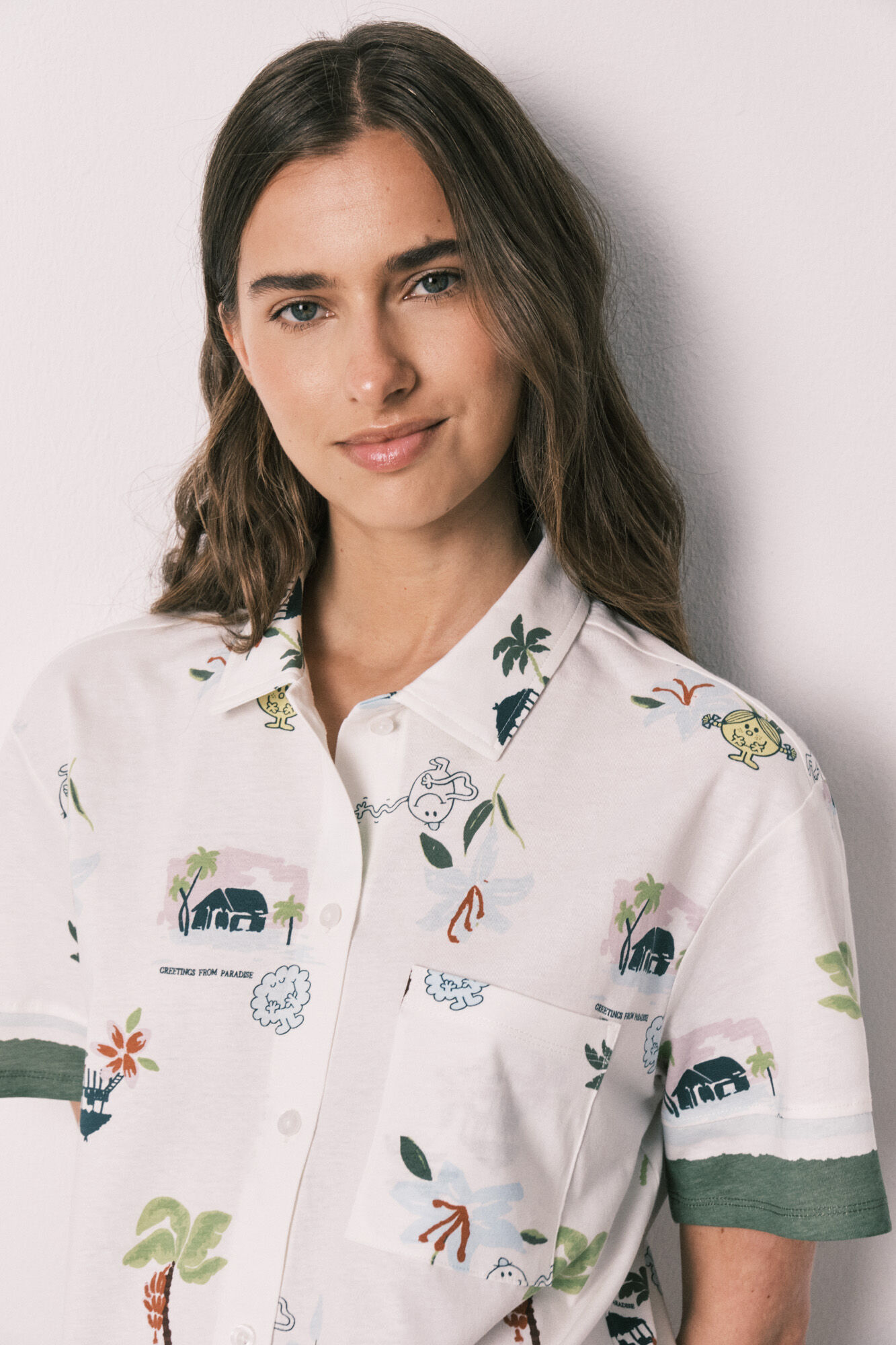 Women'secret Pijama corta camisera Little Miss&trade; marfil
