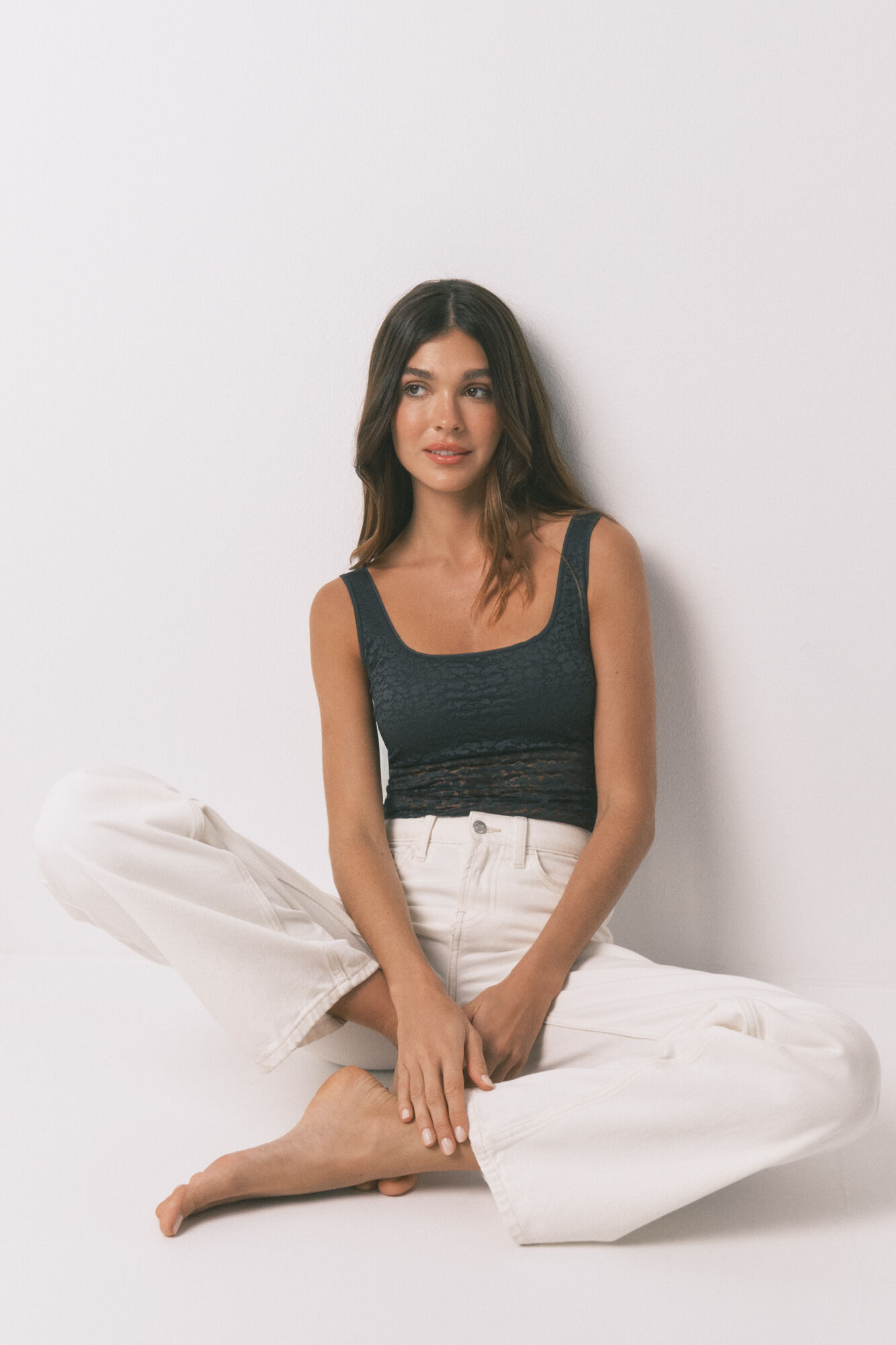 Women'secret Body de encaje con estampado animal gris