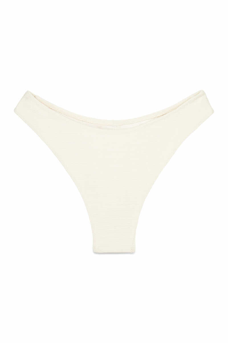 Women'secret Panty de bikini brasile&ntilde;a de tejido blanca marfil