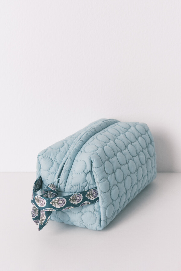 Women'secret Pequeño neceser verde acolchado  verde