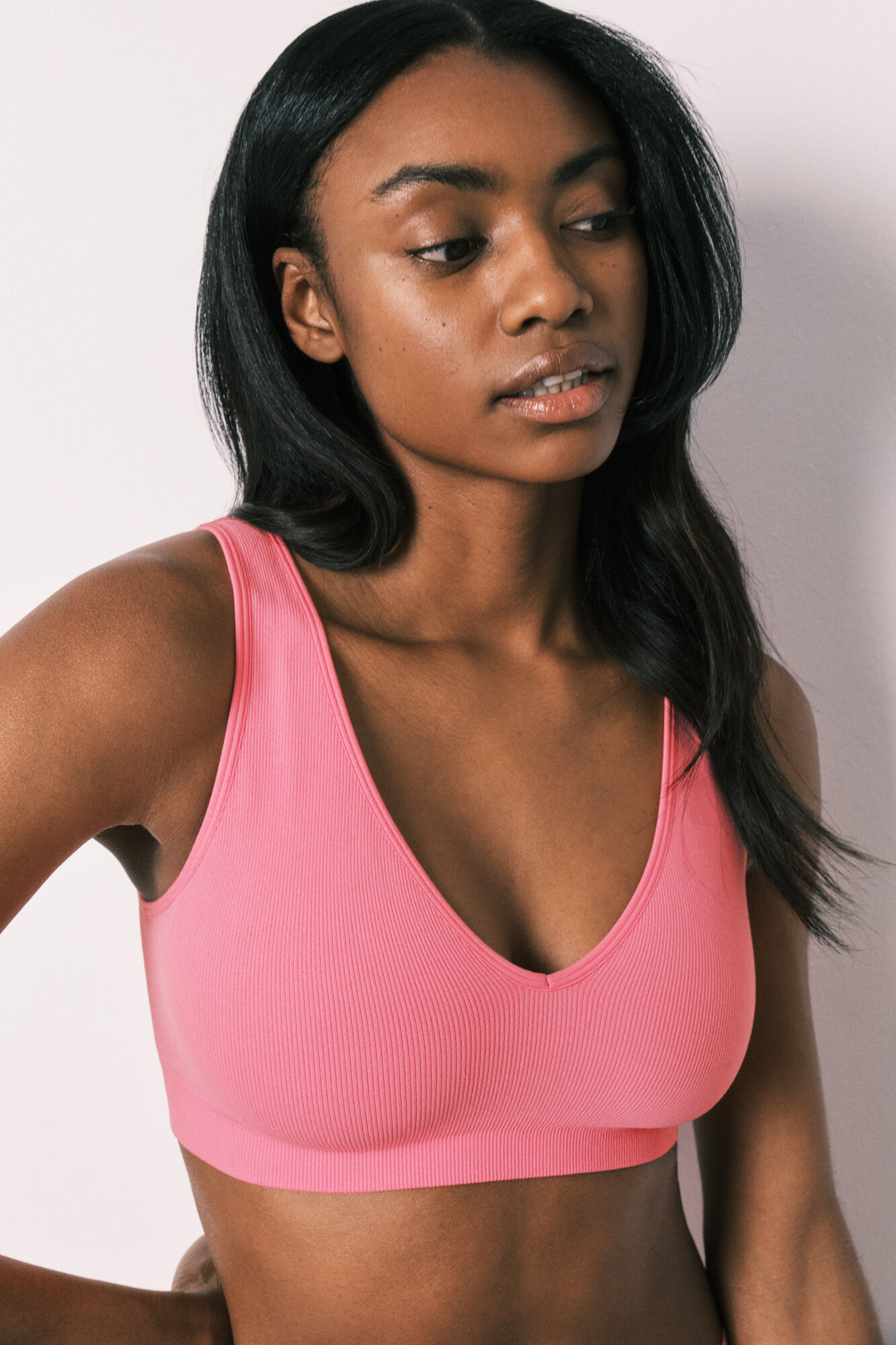 Women'secret Top halter liso clean cut coral