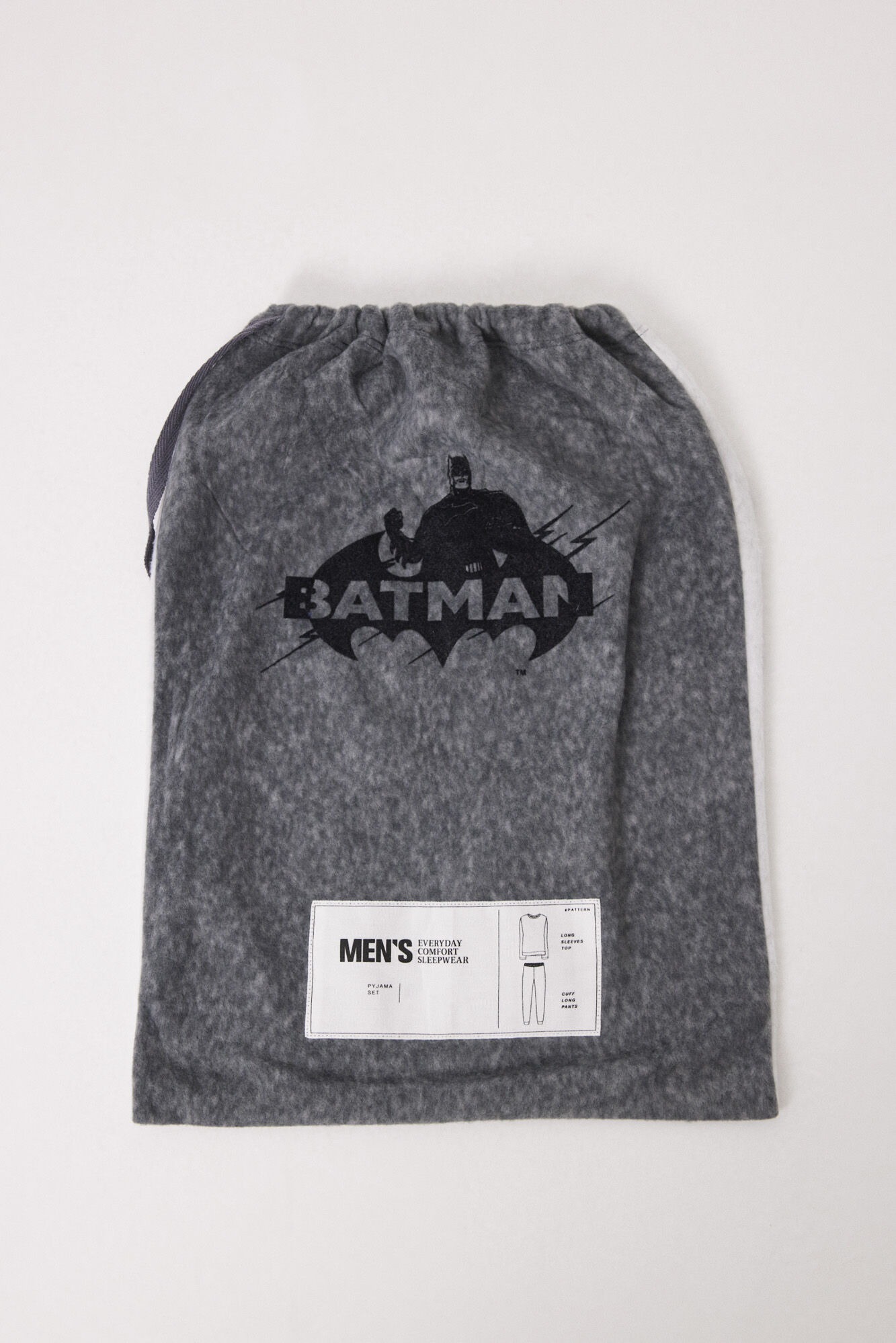 Women'secret Pijama larga hombre polar "Batman" gris
