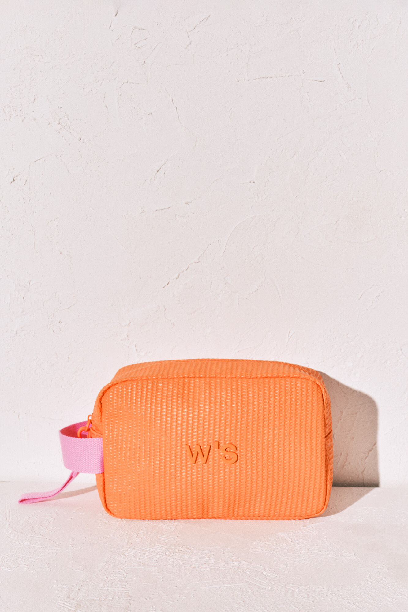 Women'secret Neceser engomado textura rafia azul naranja