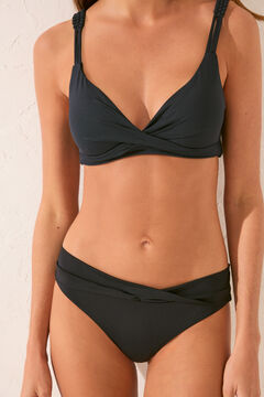 Womensecret Panty bikini medio alto twist negro negro