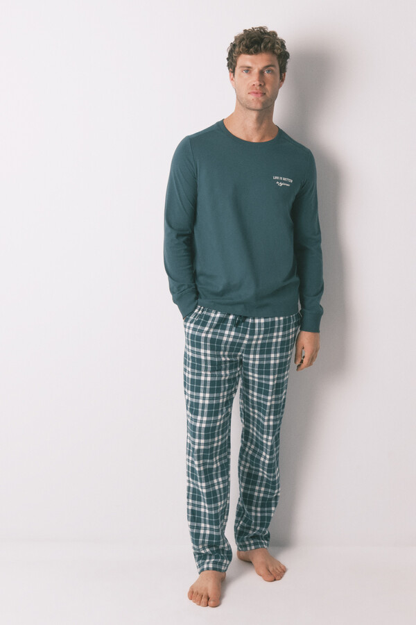 Women'secret pijama larga verde