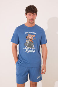 Womensecret Pijama corta hombre 100% algodón Scooby Doo azul