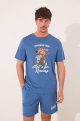 Womensecret Pijama corta hombre 100% algodón Scooby Doo azul