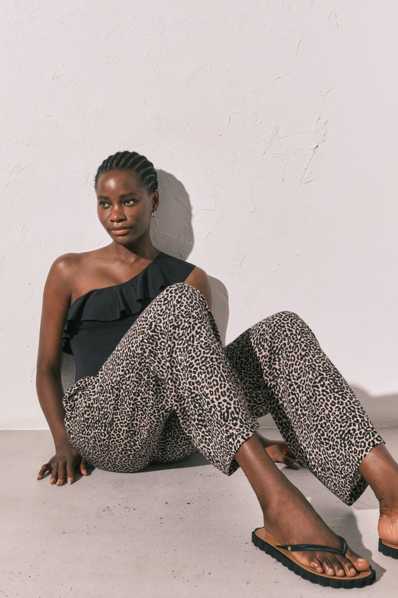 Women'secret Pantal&oacute;n fluido animal print blanco