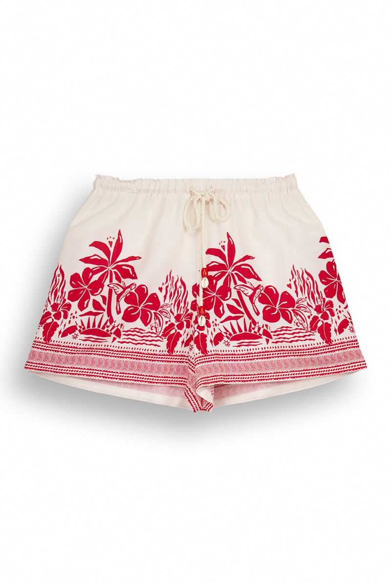 Women'secret Pantal&oacute;n corto viscosa estampado floral p&uacute;rpura